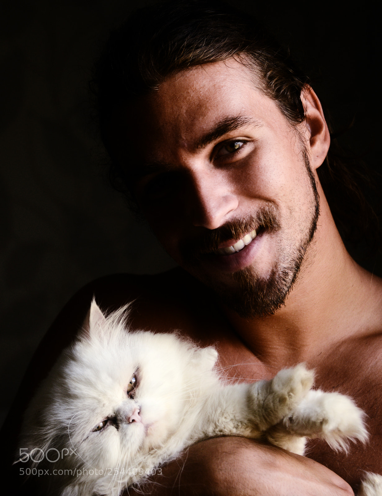 Nikon D800 sample photo. Young man and cat photography
