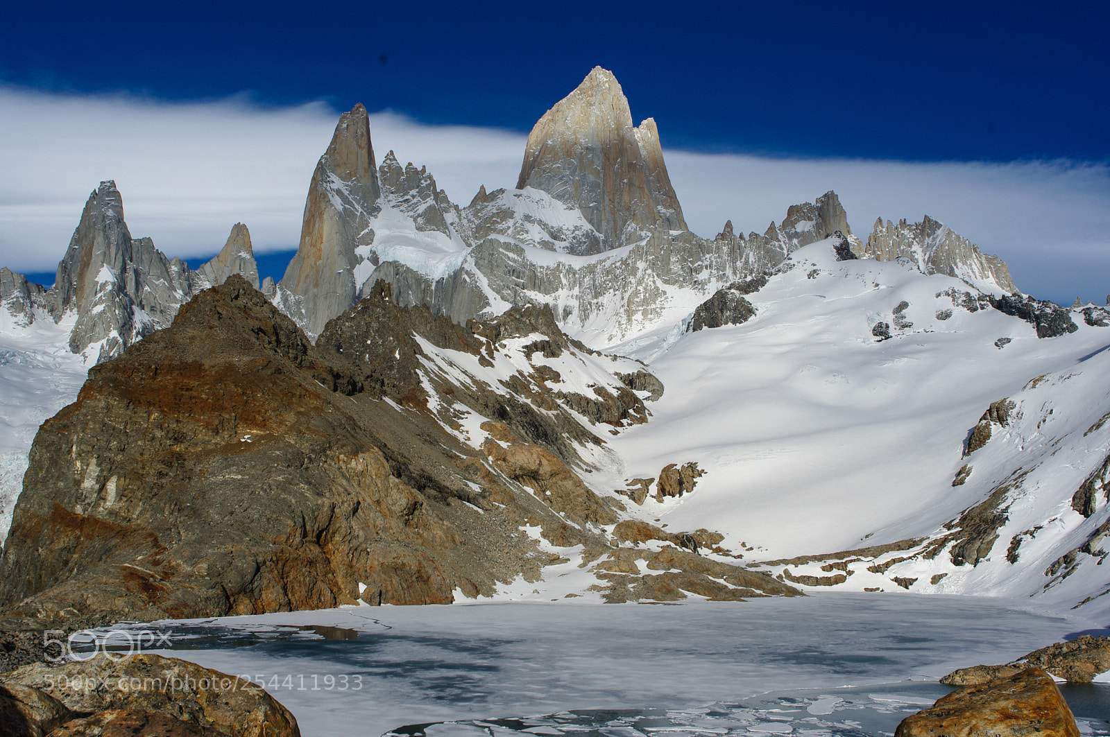 Pentax K20D sample photo. Laguna de los tres photography