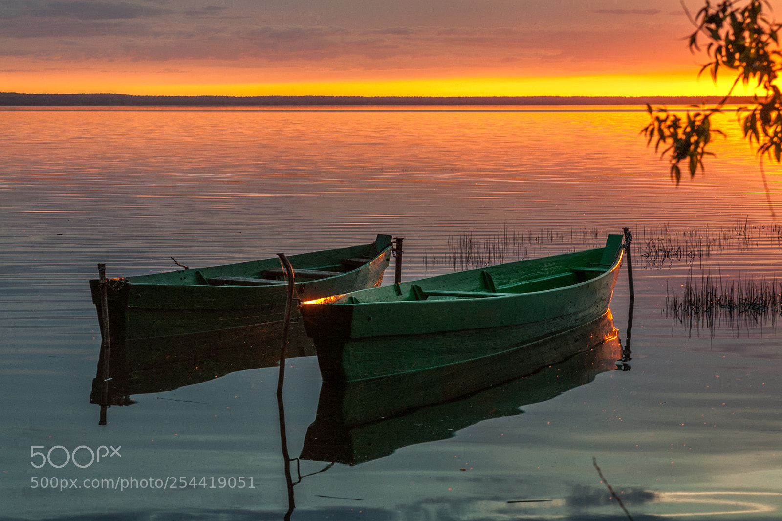 Canon EOS 5D sample photo. Two boats at sunset photography