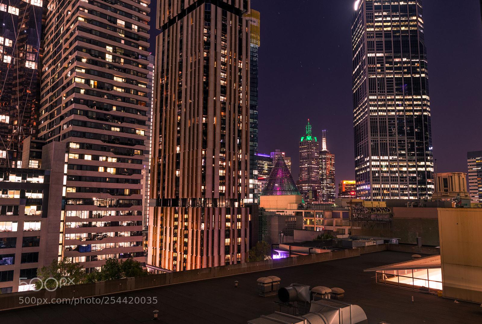 Nikon D800E sample photo. Melbourne city at night photography