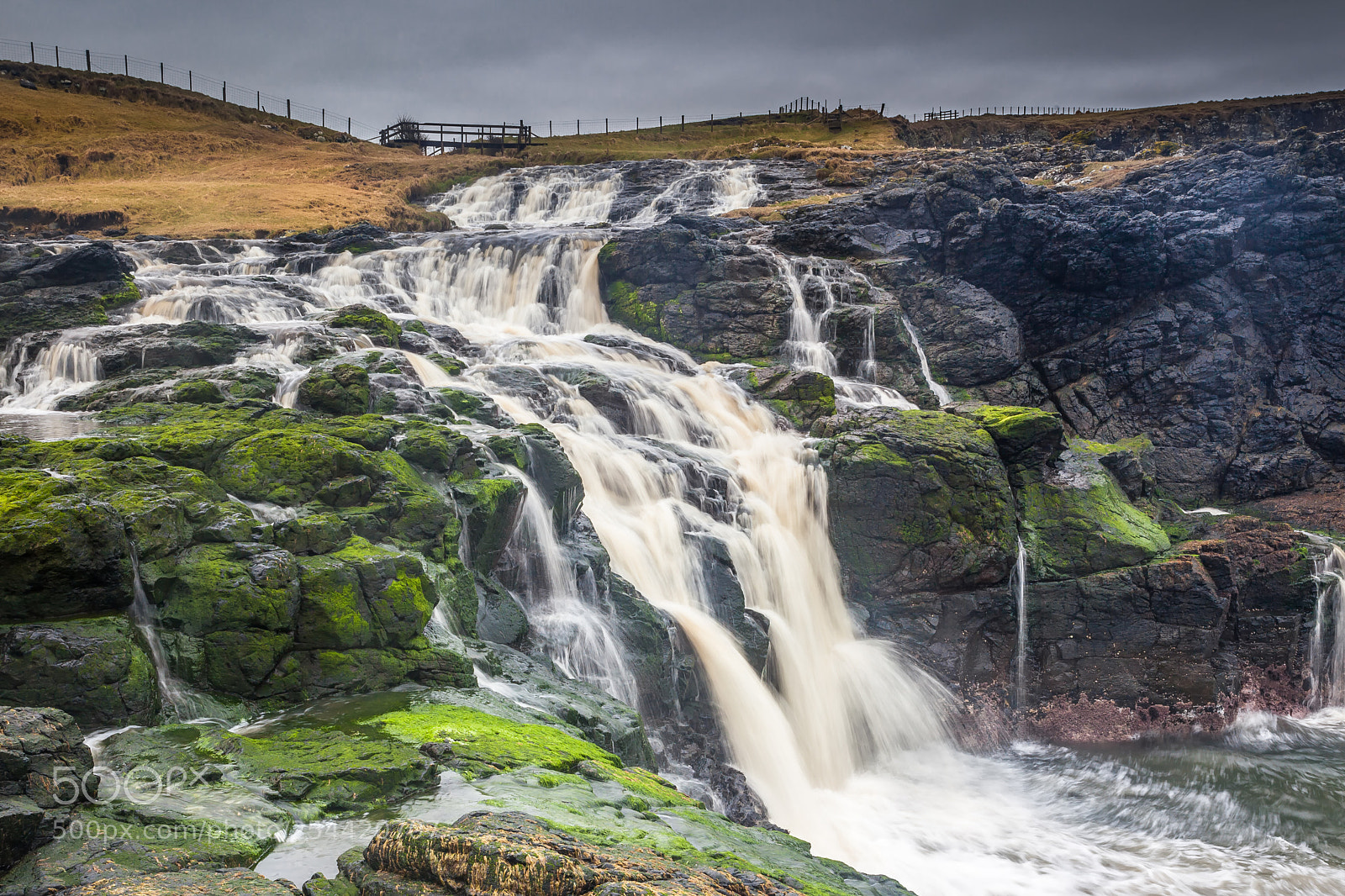 Canon EOS 5D Mark II sample photo. Dunseverick falls photography