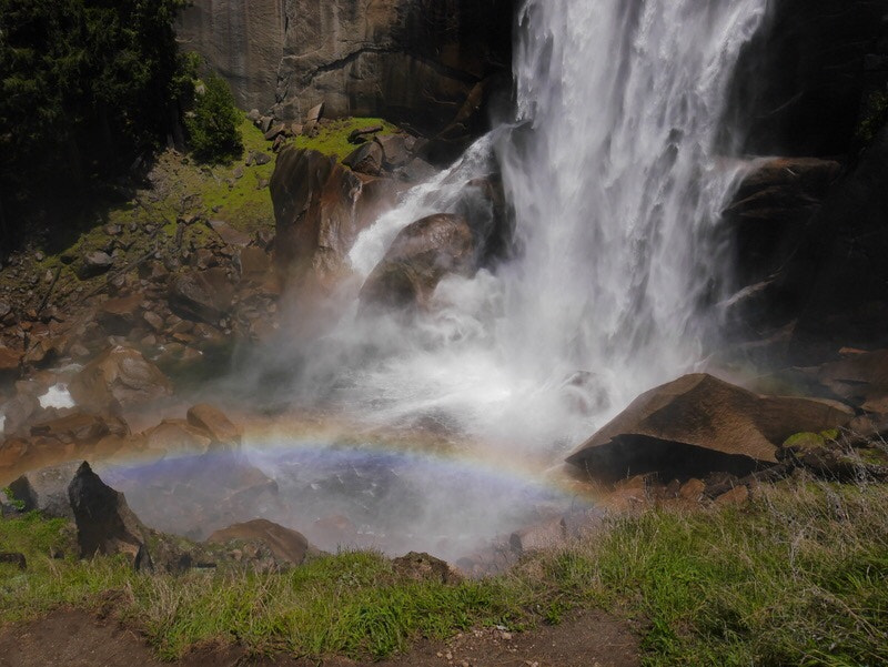 Panasonic Lumix DMC-GF6 sample photo. Rainbow over yosemite falls (usa) photography