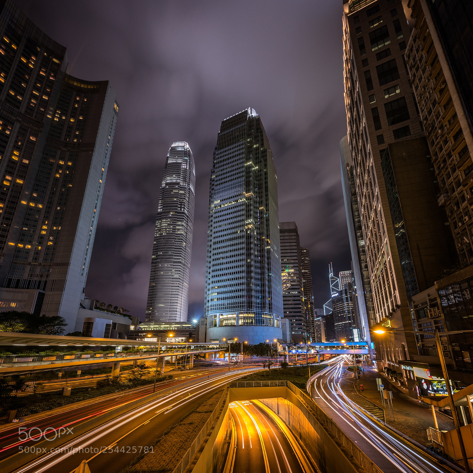Nikon D850 sample photo. Hong kong light trails photography