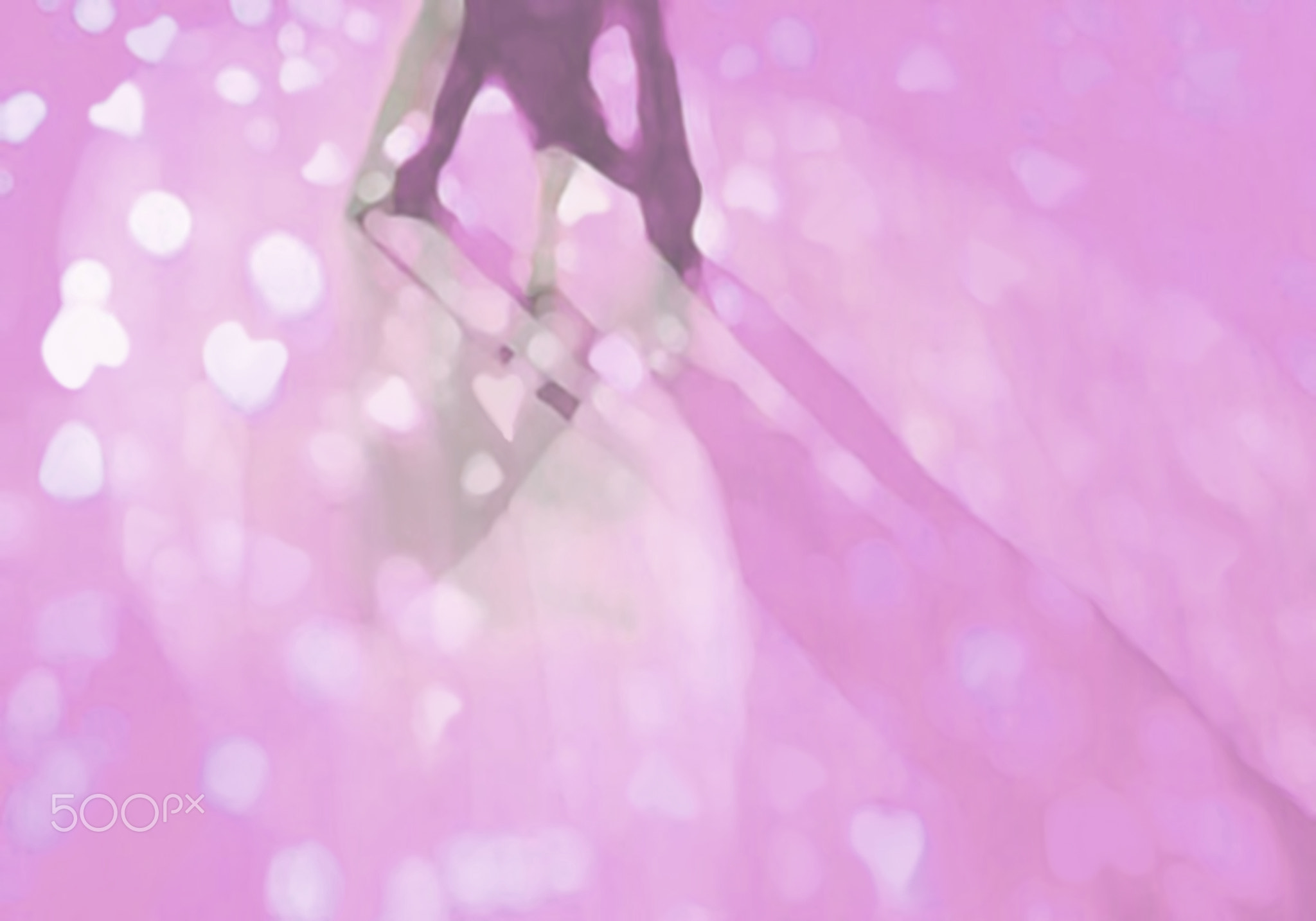 Ballroom dance floor abstract pink heart effects