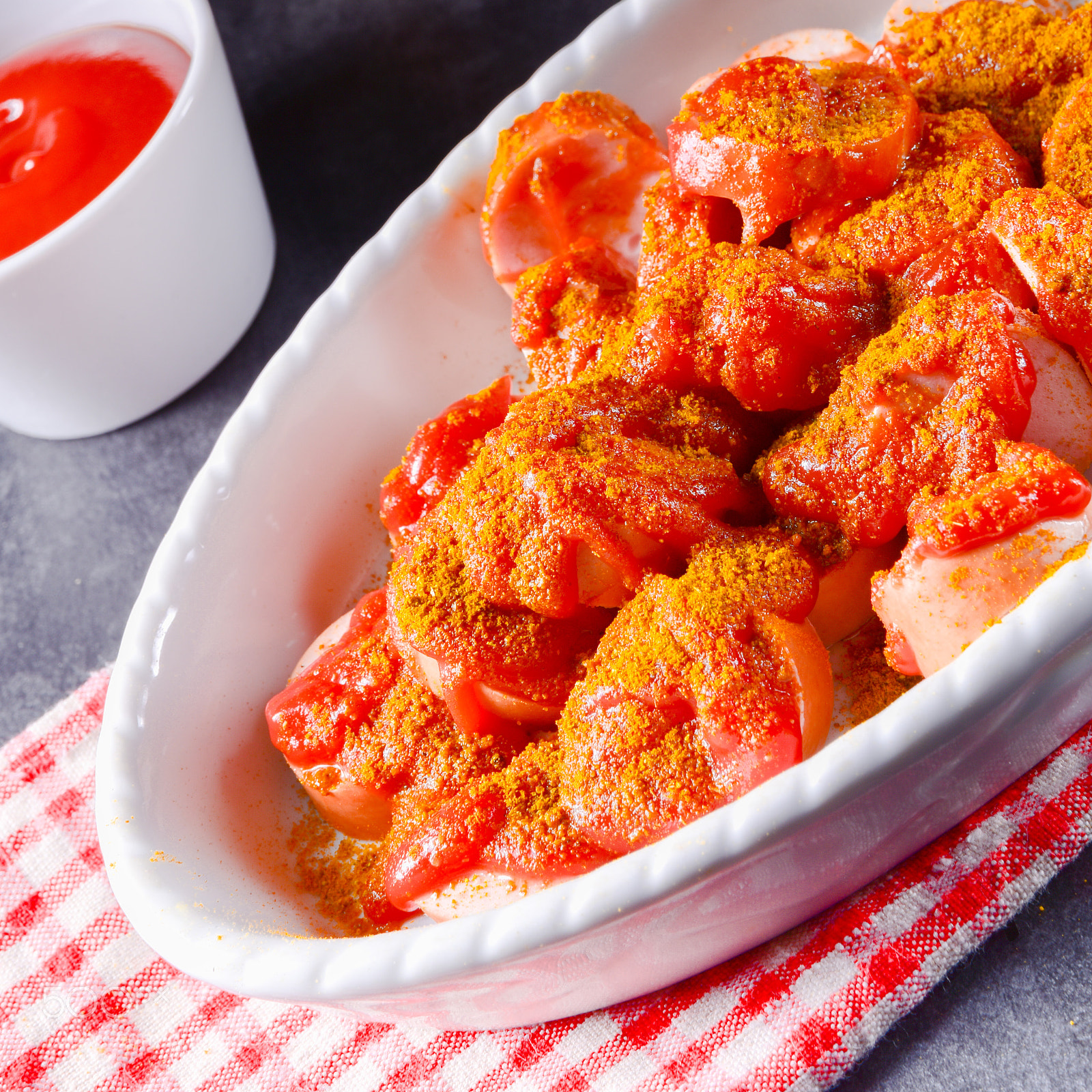 Nikon D810 sample photo. Sausage in curry sauce photography