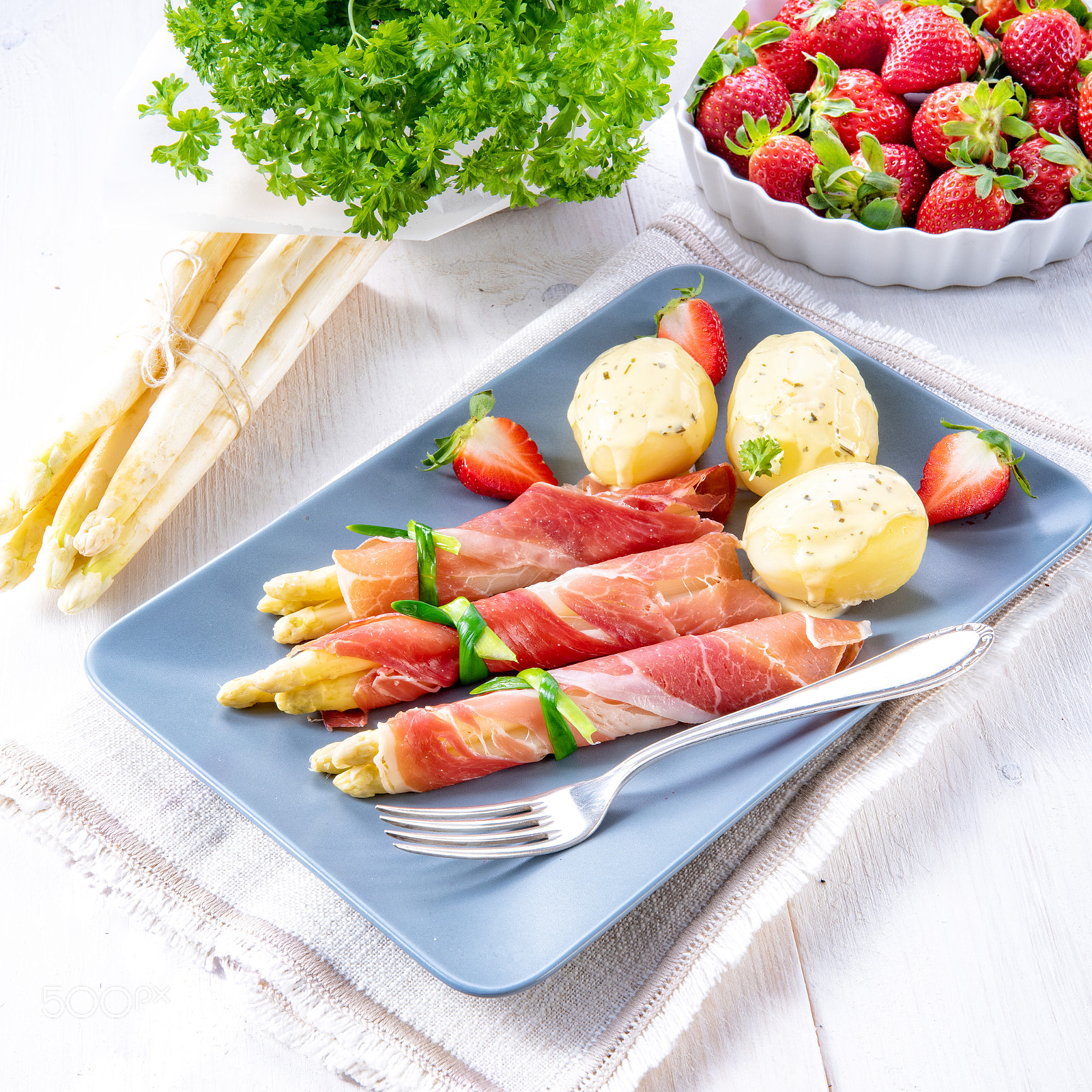 Nikon D810 sample photo. Asparagus ham rolls with photography