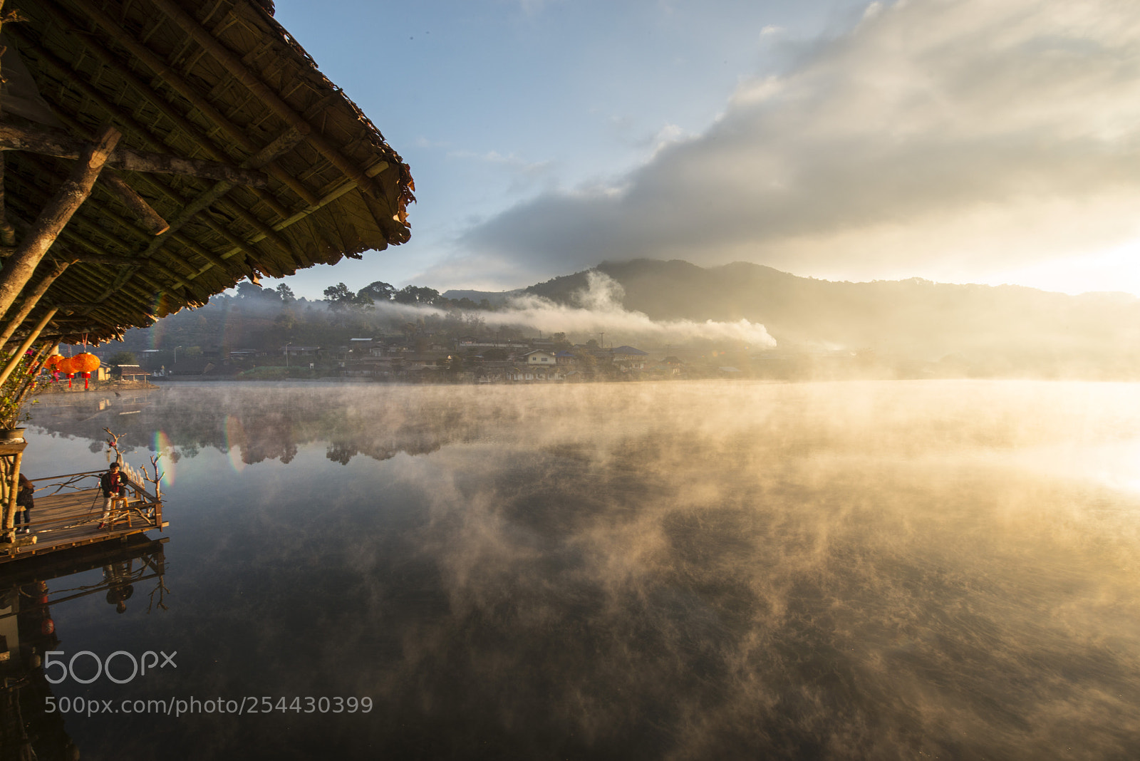 Nikon D800E sample photo. Village in fog 3 photography