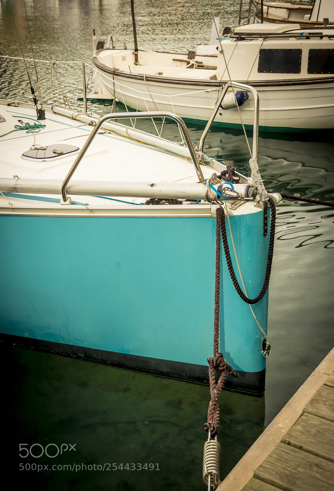 Nikon D7100 sample photo. Turquoise sailboat in port photography