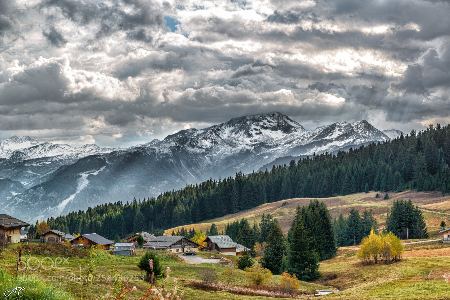 Nikon D800 sample photo. Cloudy alps photography