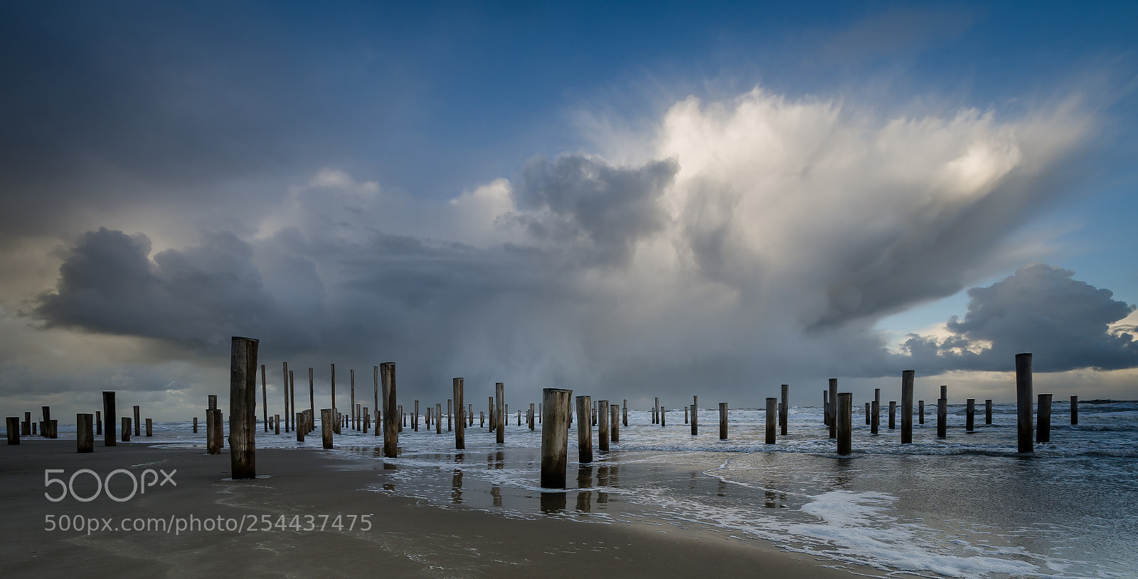 Nikon D7000 sample photo. Cloudscape northsea beach holland photography