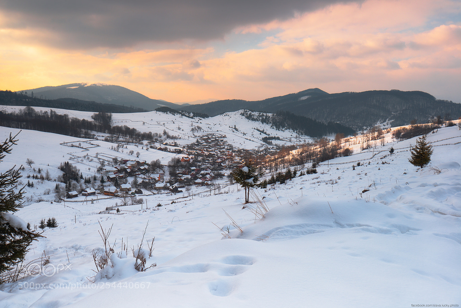 Nikon D610 sample photo. Winter mountain evening photography