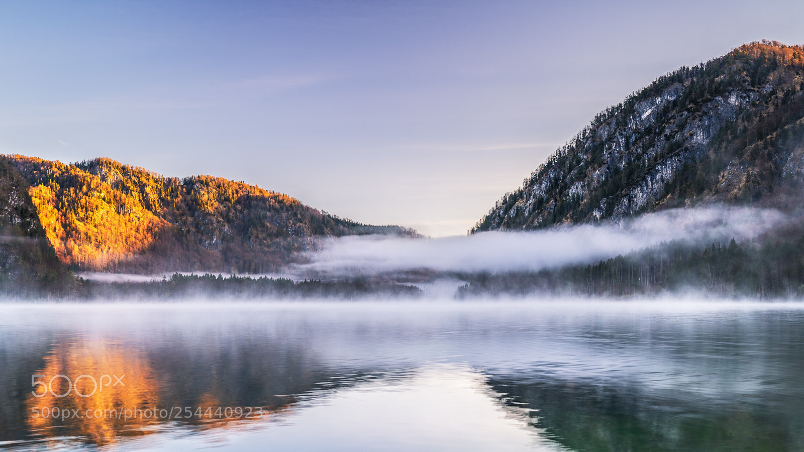 Sony a7 III sample photo. Mist on lake photography