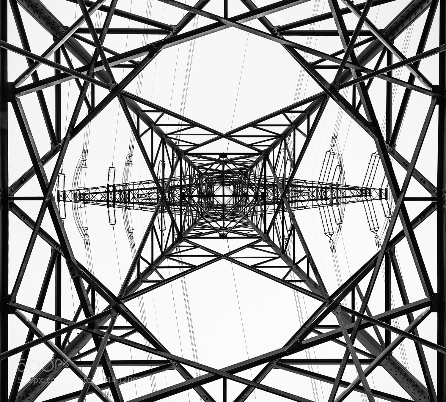 Nikon D810 sample photo. Overhead transmission line -look photography