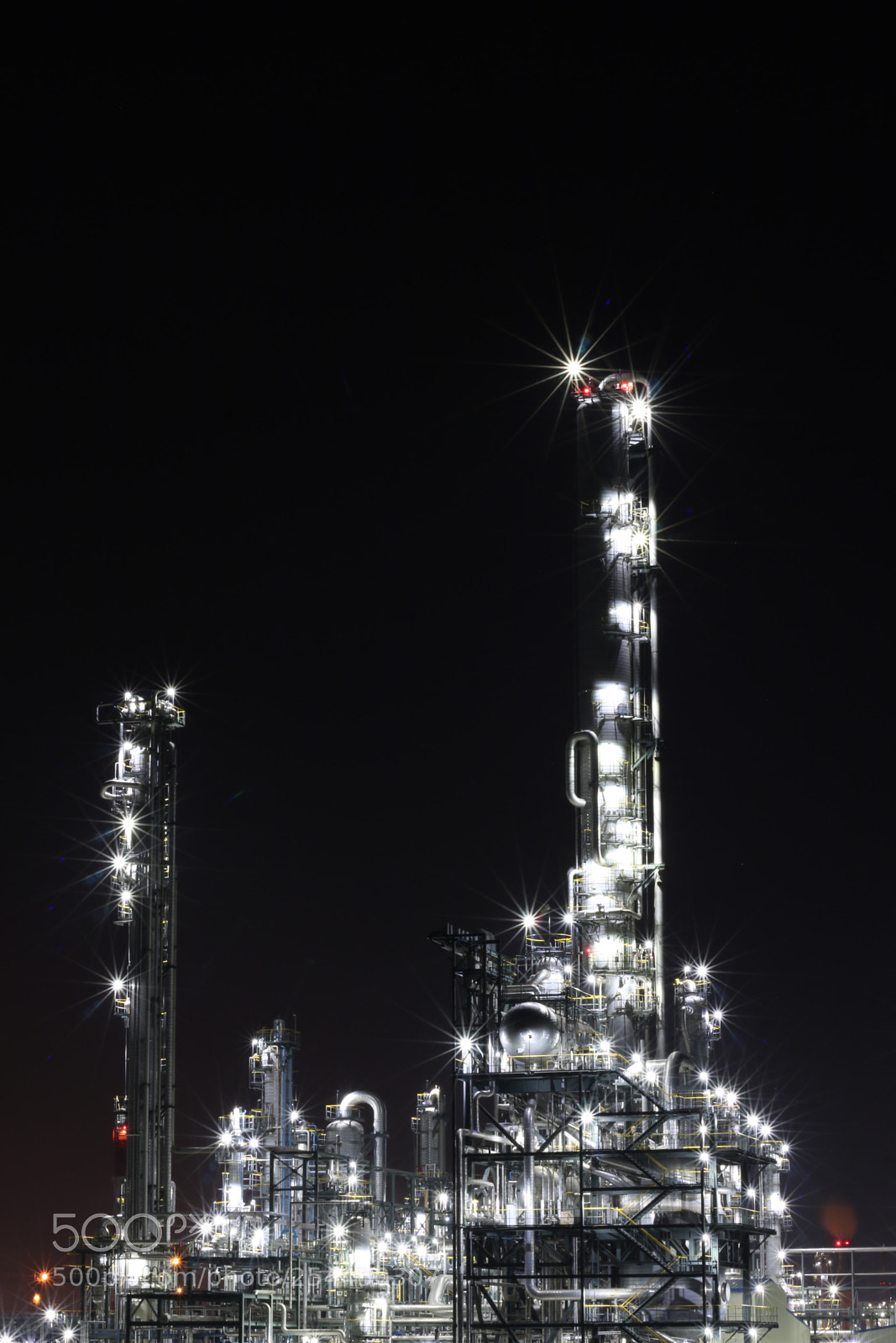 Canon EOS 70D sample photo. Night view : factory photography