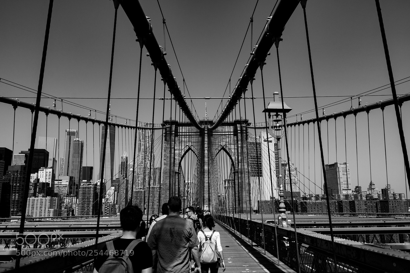 Canon EOS 760D (EOS Rebel T6s / EOS 8000D) sample photo. Brooklyn bridge b&w photography