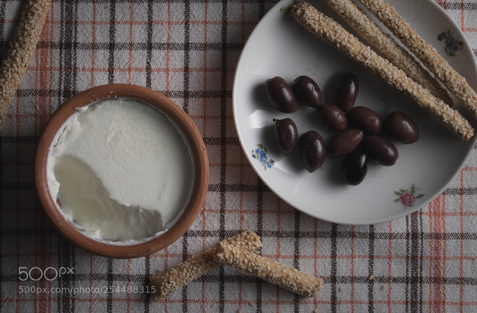 Nikon D3300 sample photo. Greek yogurt and olives photography
