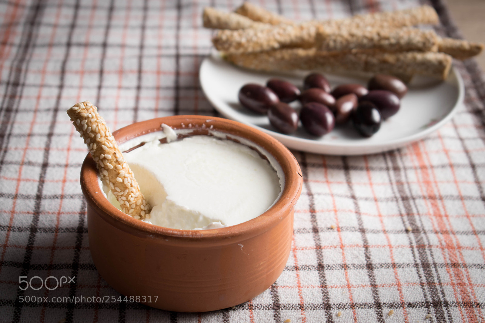 Nikon D3300 sample photo. Greek yogurt and olives photography