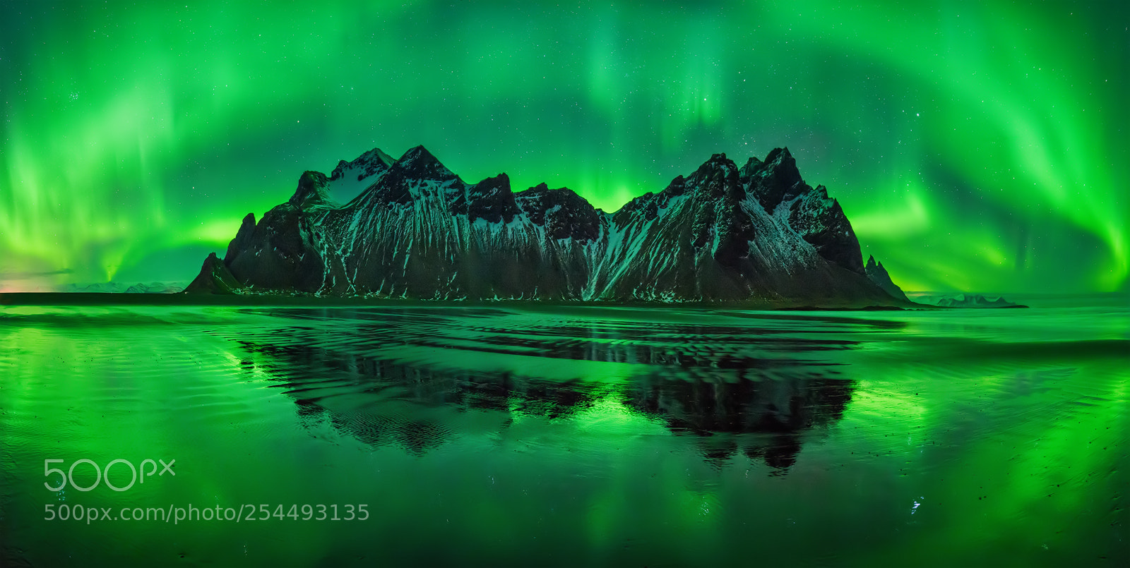 Sony a7R sample photo. Stokksnes beach aurora photography