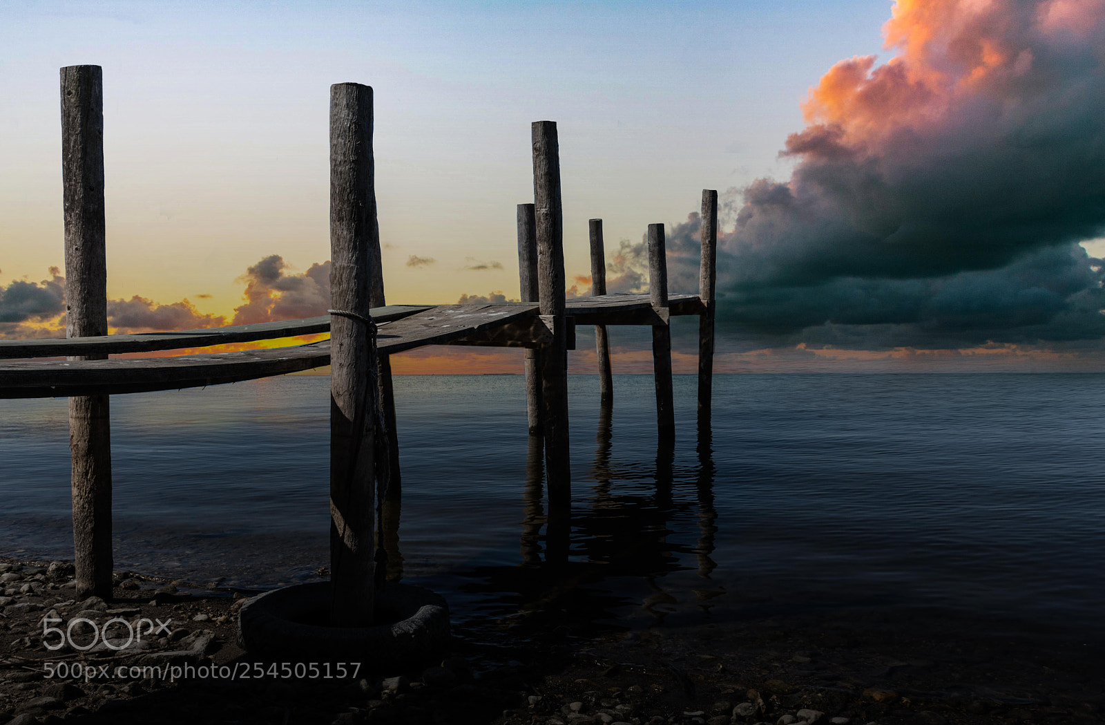 Nikon D750 sample photo. Wooden pier at sunset photography