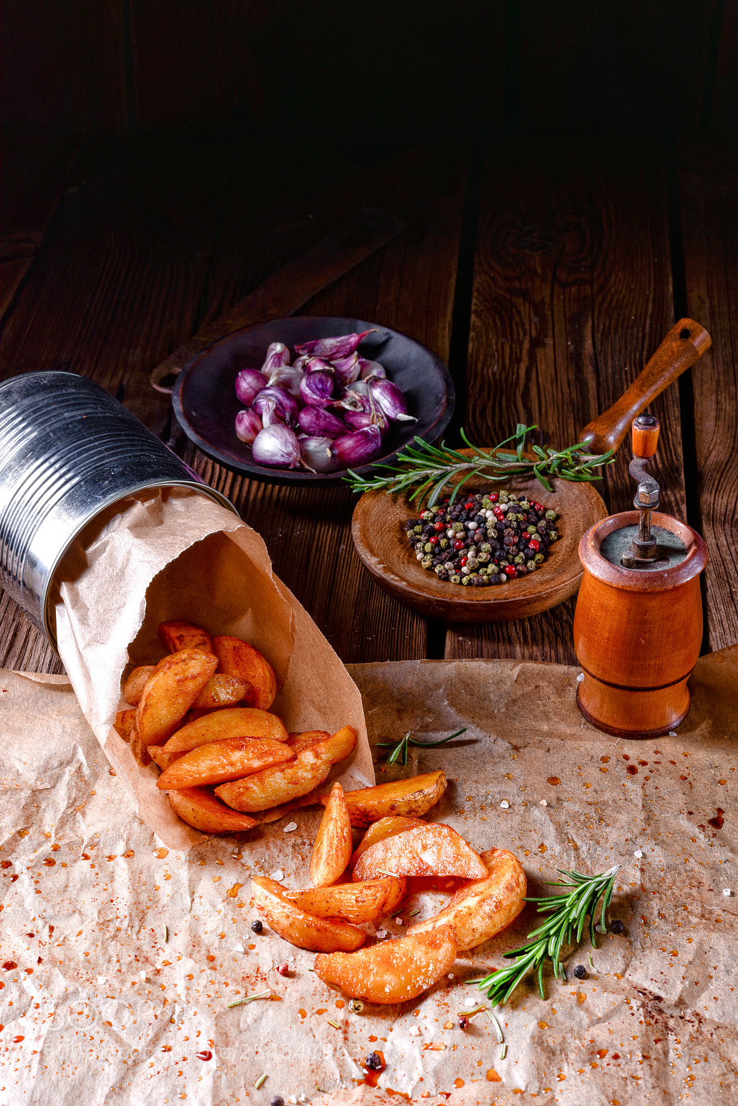 Nikon D810 sample photo. Rosemary potato wedges from photography