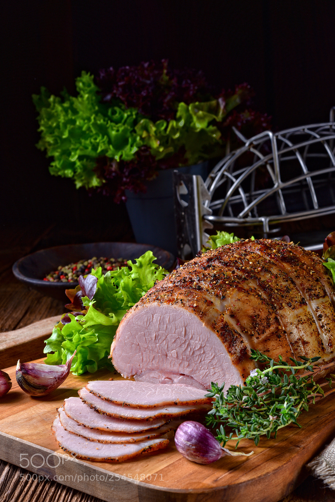 Nikon D810 sample photo. Cooked ham with colorful photography