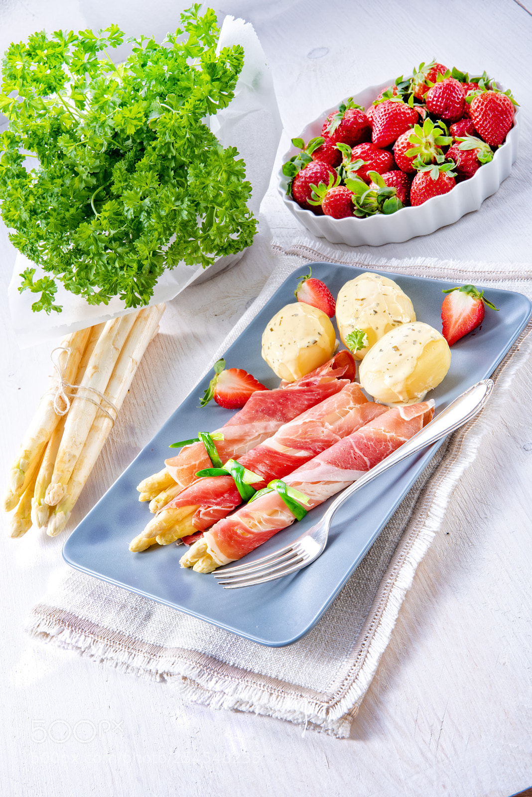 Nikon D810 sample photo. Asparagus ham rolls with photography