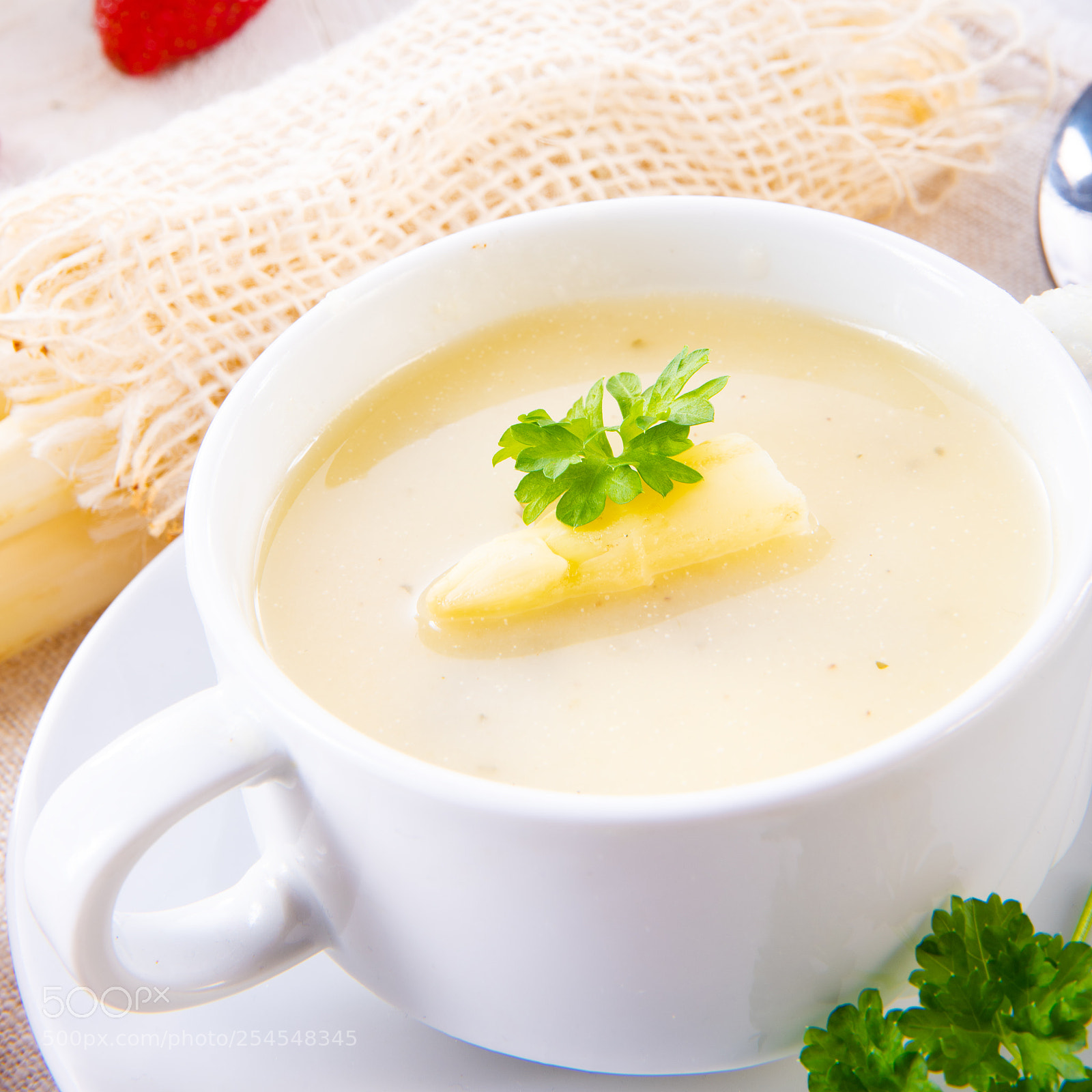 Nikon D810 sample photo. Asparagus cream soup with photography