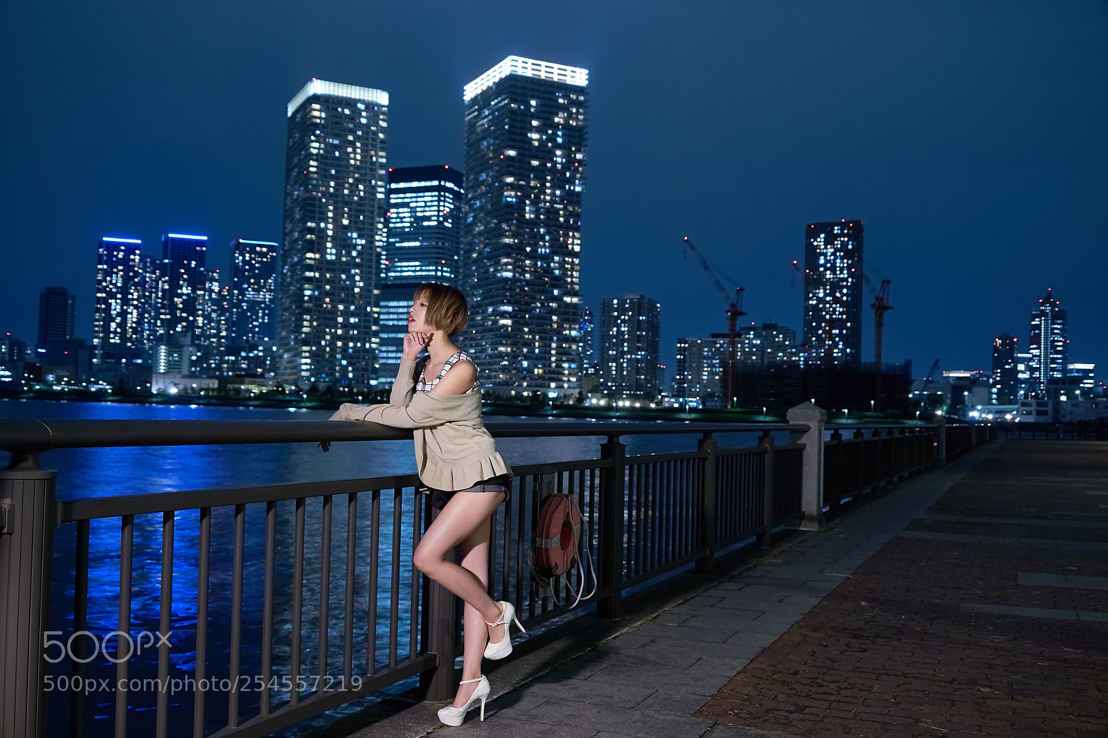 Sony a7 II sample photo. Tokyo bayside night photography