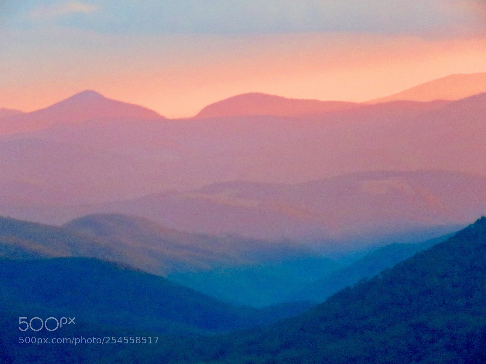 Canon PowerShot SX60 HS sample photo. Dusky calm over mountains photography