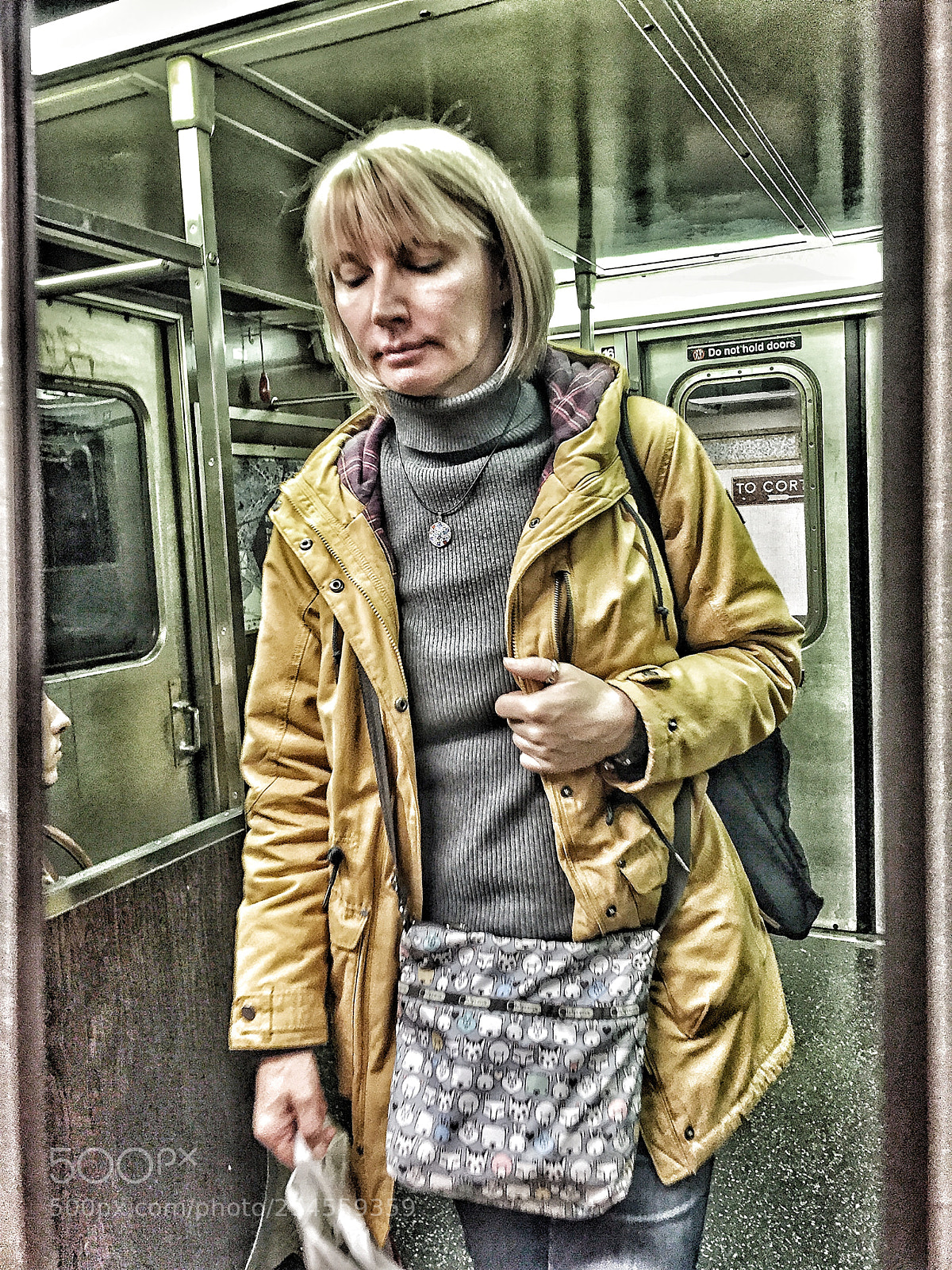 Apple iPhone 6 sample photo. Sleepy woman, nyc. photography