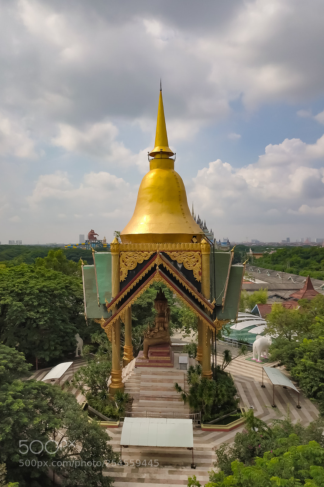 DJI FC220 sample photo. Four faces budha statue photography