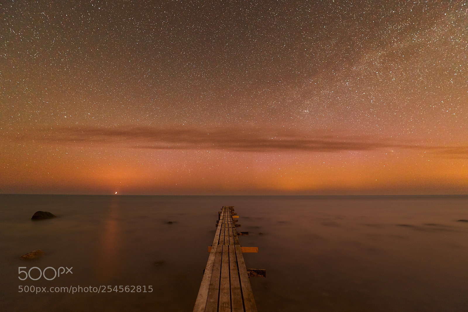 Canon EOS 5D Mark IV sample photo. Moonset over kattegat photography