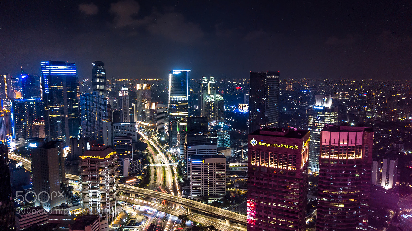 DJI FC220 sample photo. City lights photography