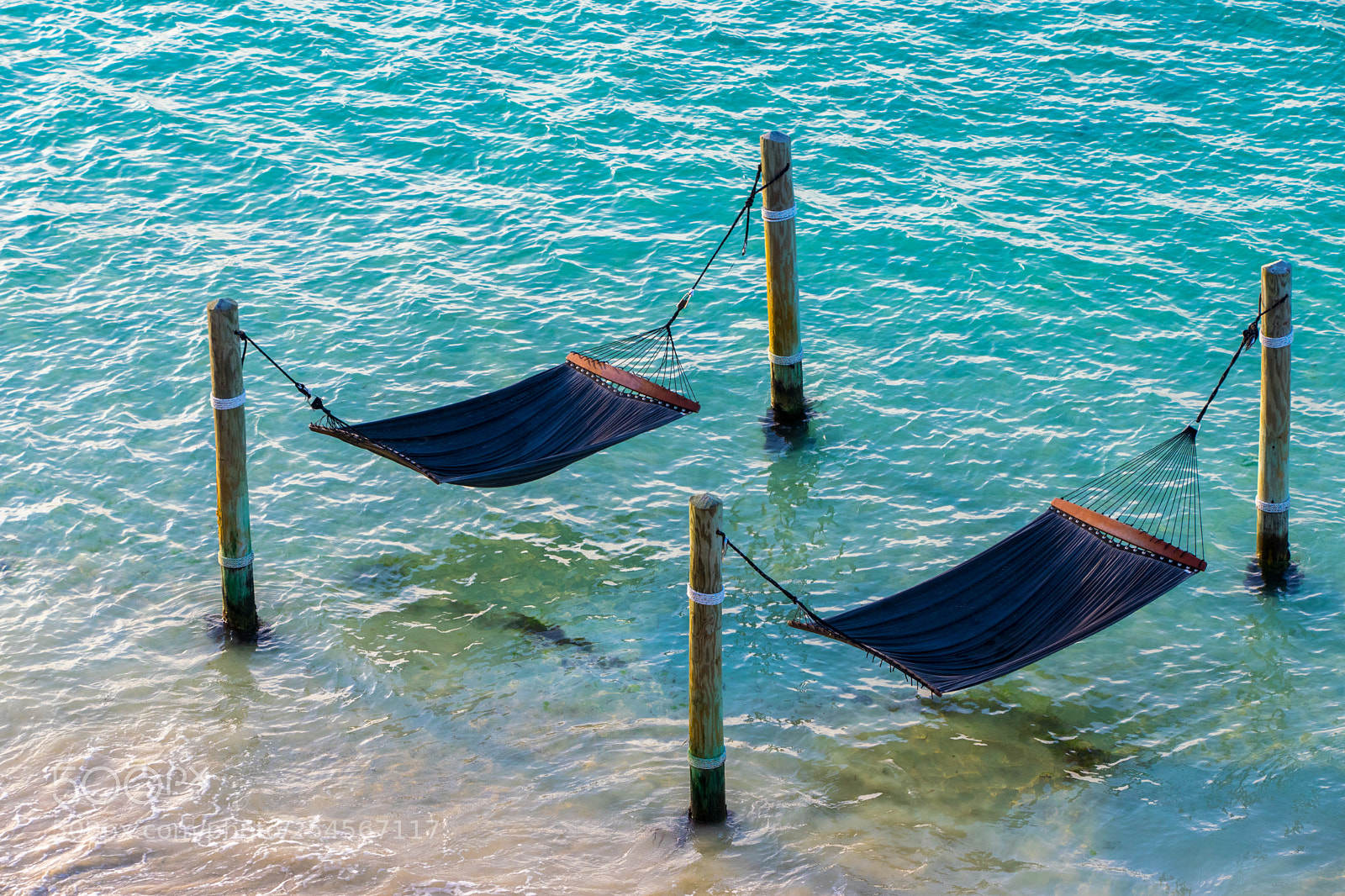Nikon D3300 sample photo. Hammocks in the ocean photography