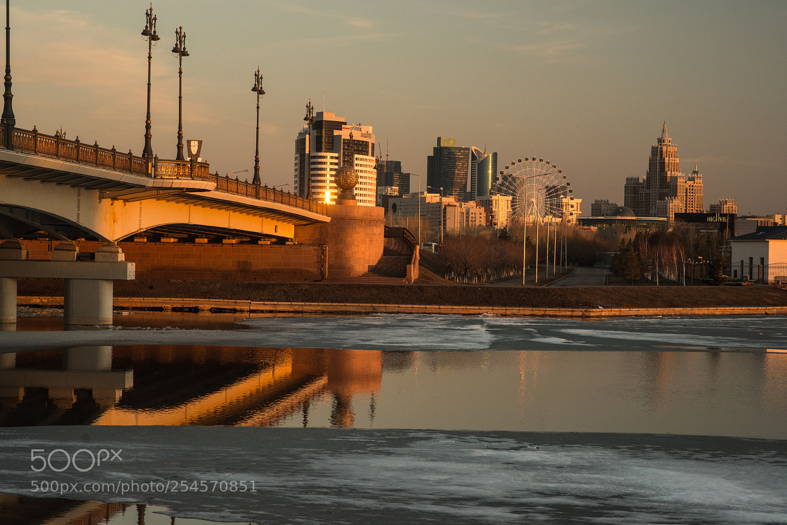 Nikon D810 sample photo. Esil river, astana, april photography