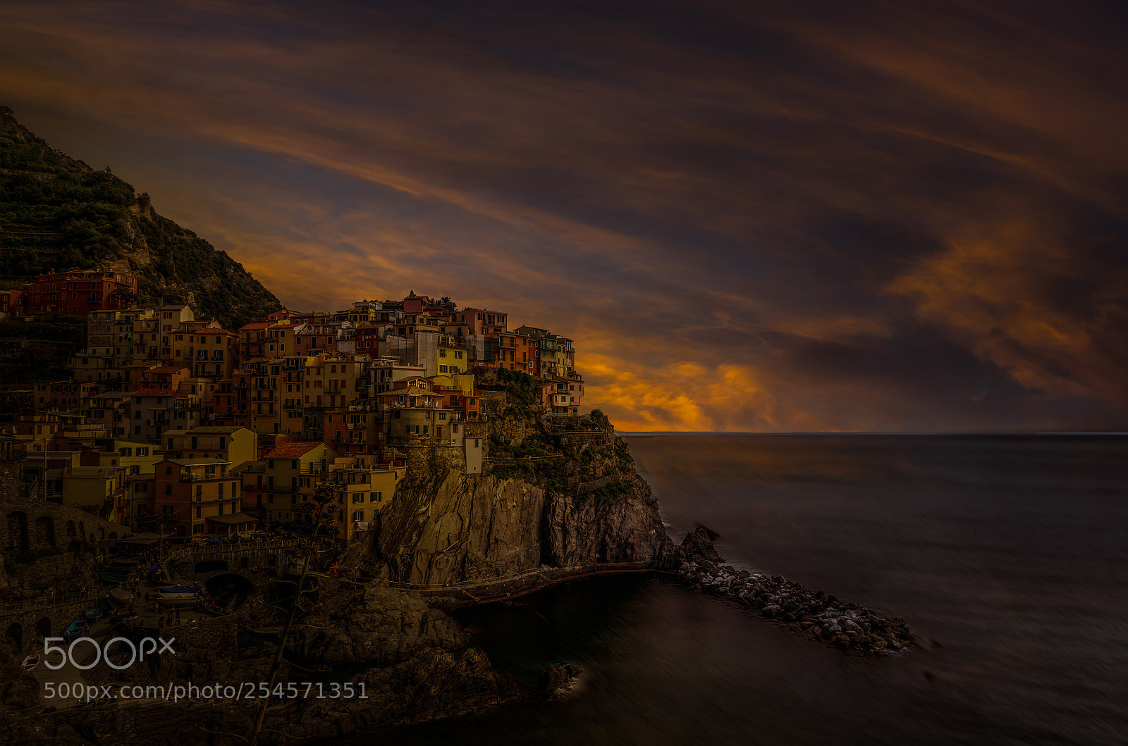 Sony a7 II sample photo. Manarola sunset photography