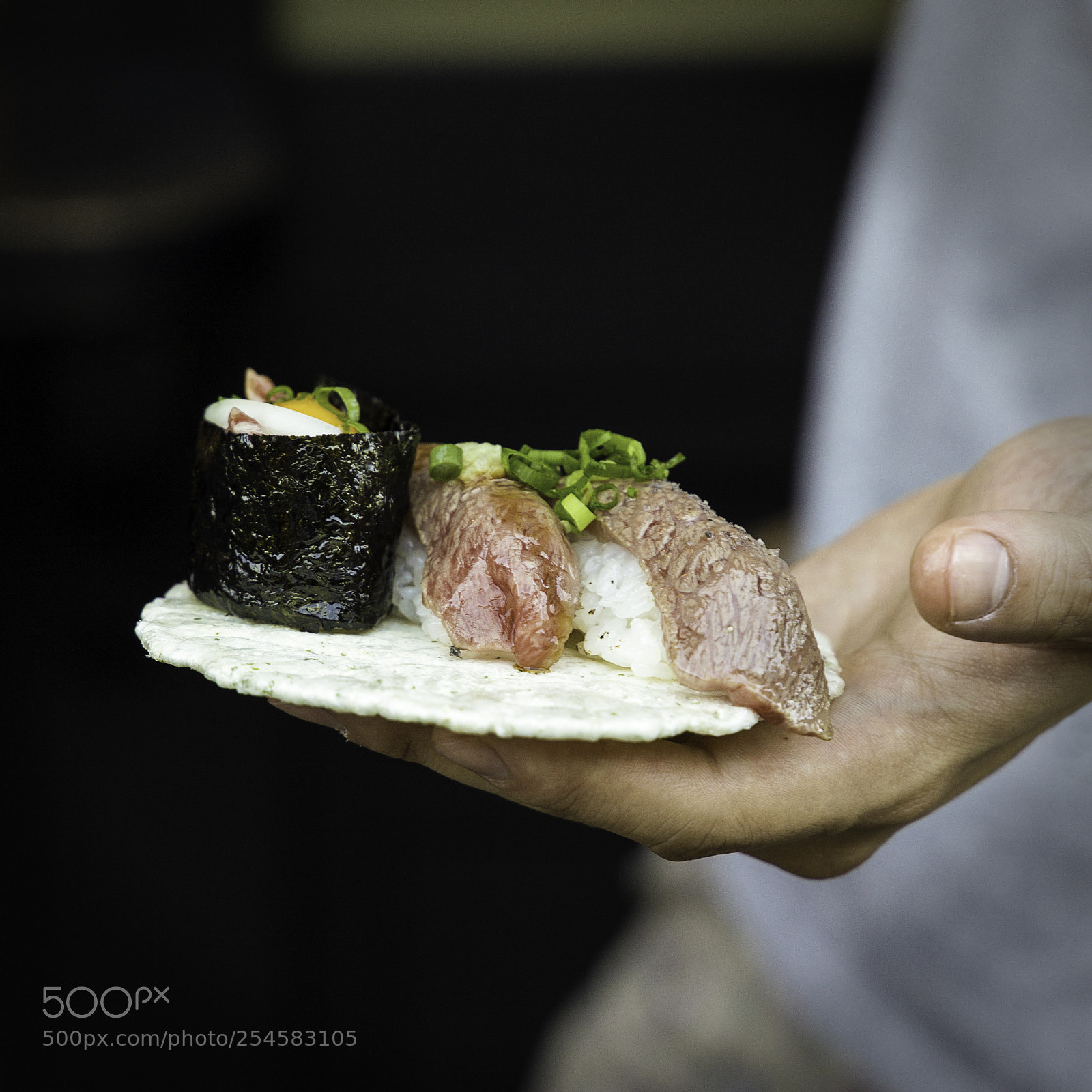 Canon EOS 6D sample photo. Hida beef sushi photography