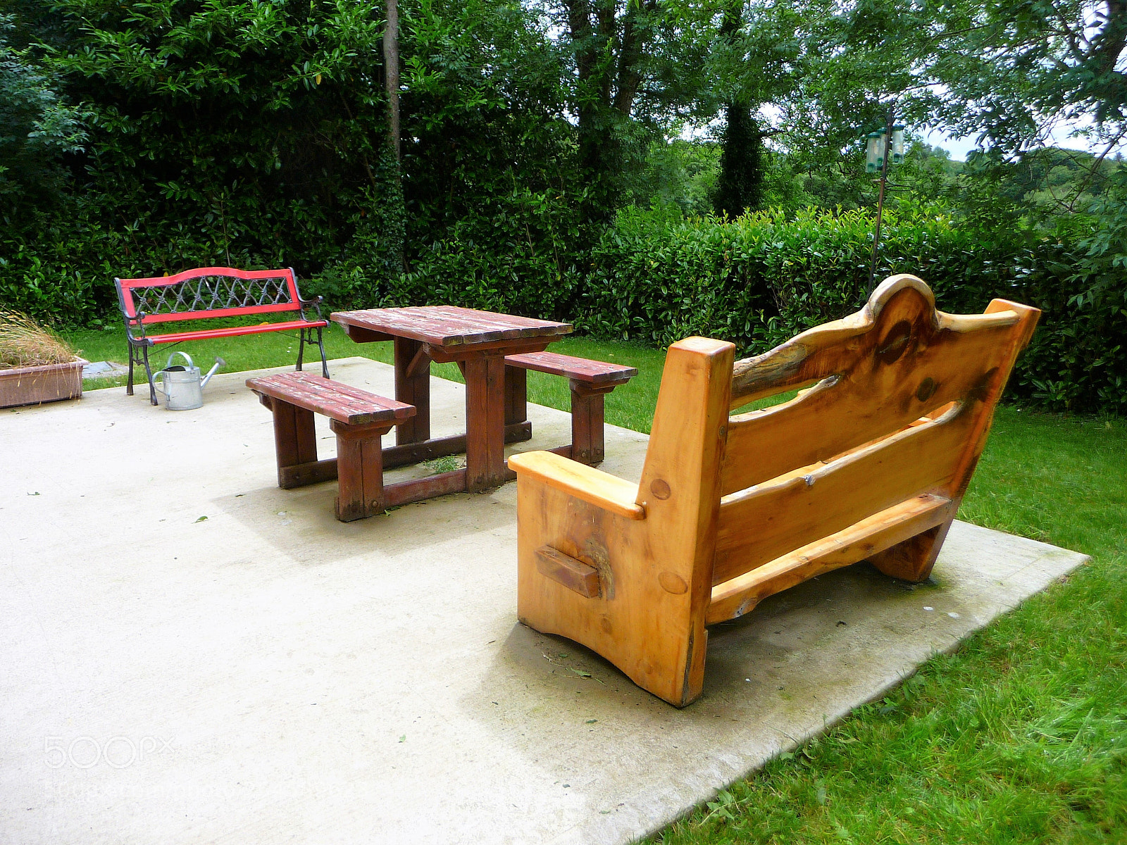Panasonic Lumix DMC-TZ5 sample photo. A series of benches photography