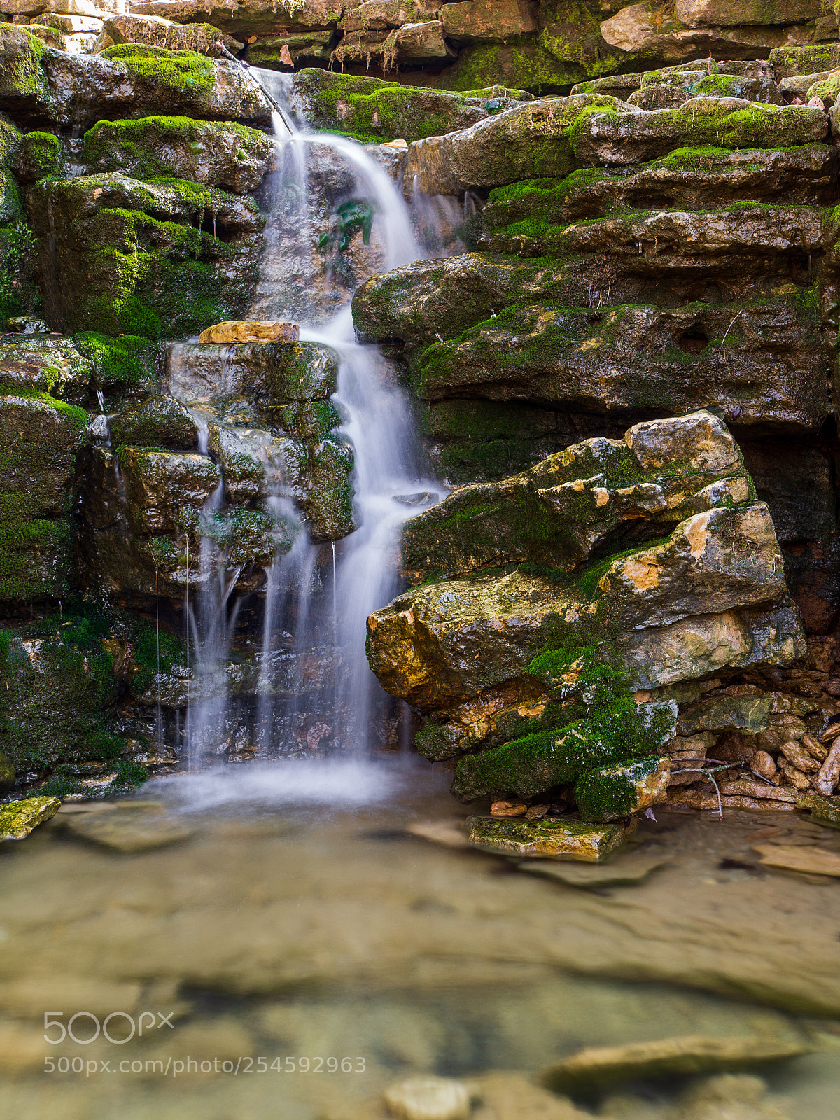 Olympus OM-D E-M10 sample photo. Small mossy falls photography