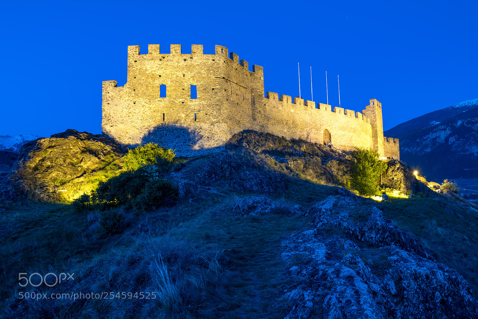 Nikon D850 sample photo. Castle tourbillion by night photography