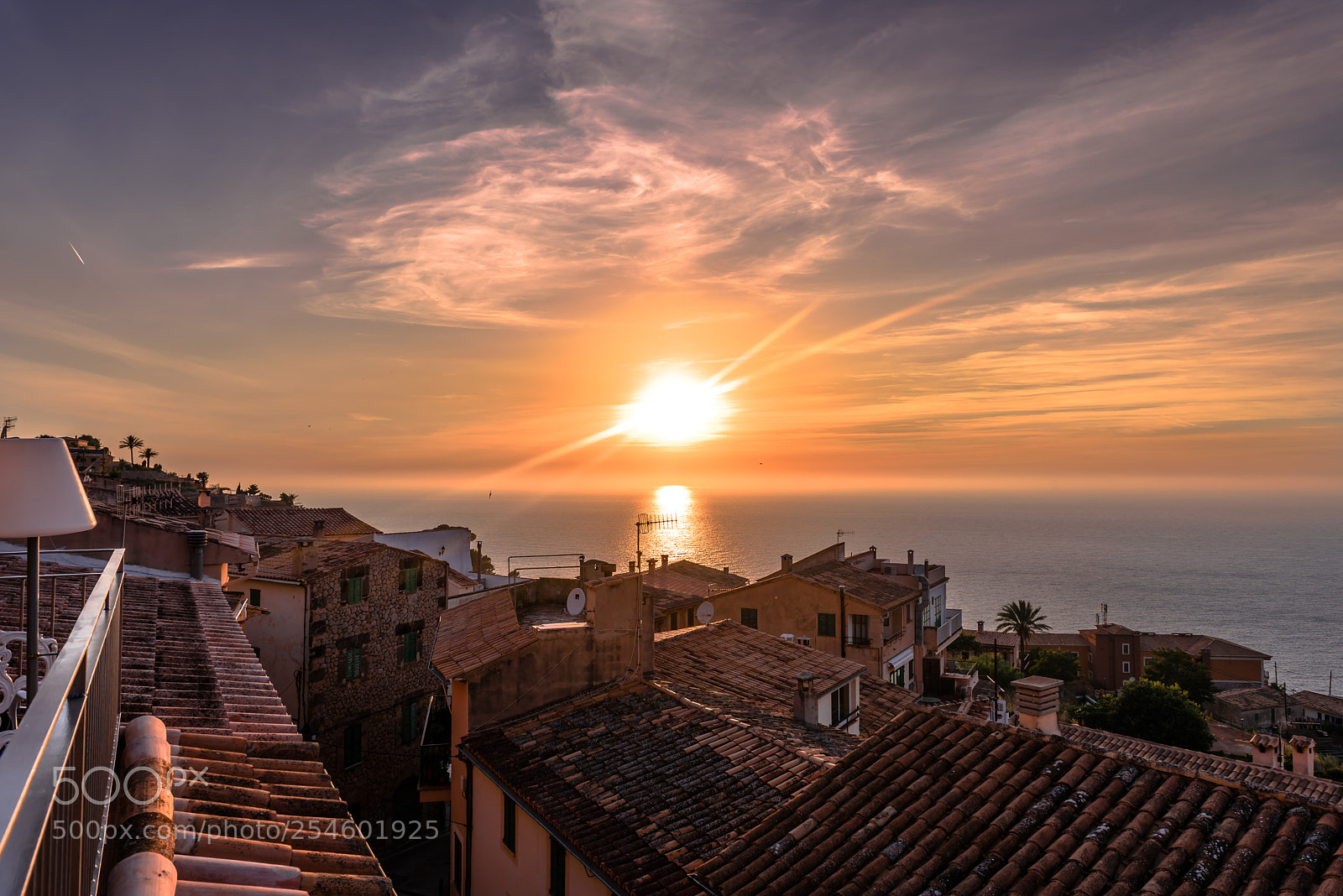 Nikon D810 sample photo. Rooftop sunset at banyalbufar photography