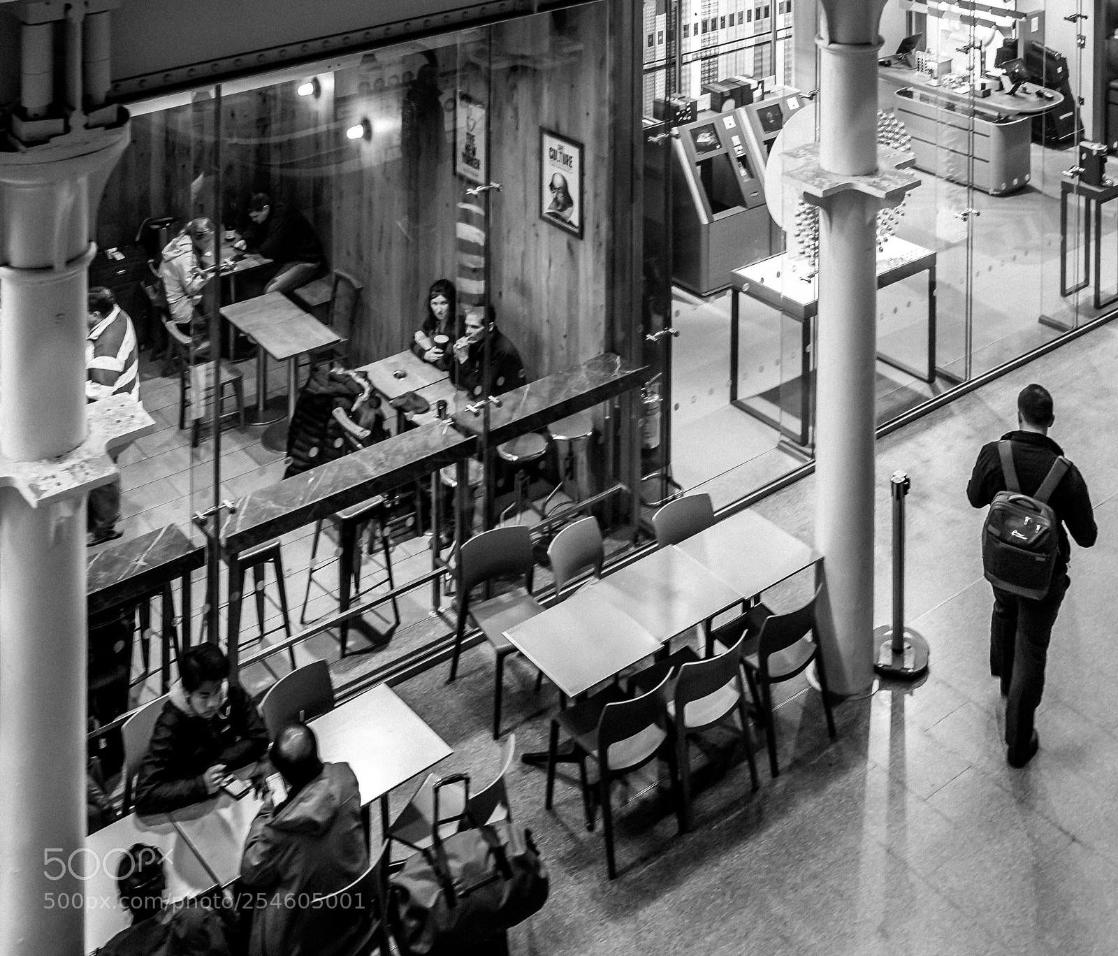 Fujifilm X-Pro1 sample photo. Coffee shop from above photography