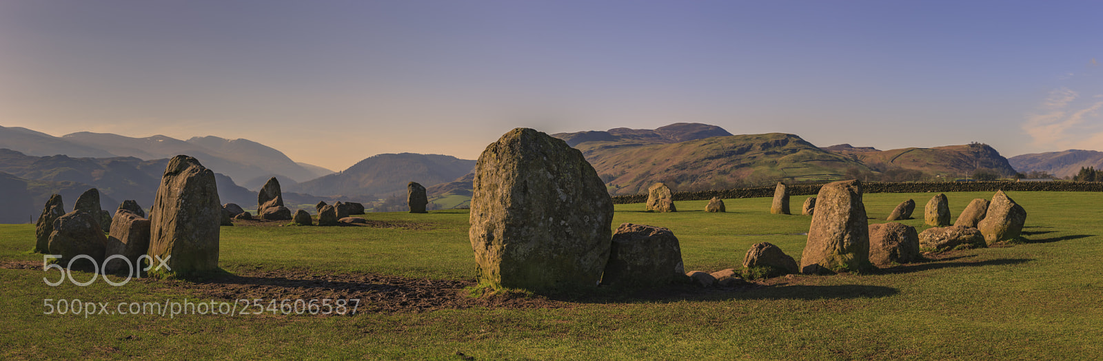 Canon EOS-1Ds Mark III sample photo. Castlerigg stones panoramic photography