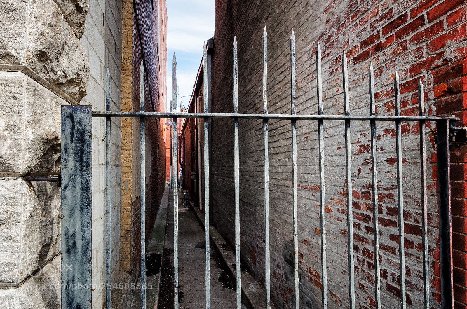 Nikon D7000 sample photo. Gated alley photography