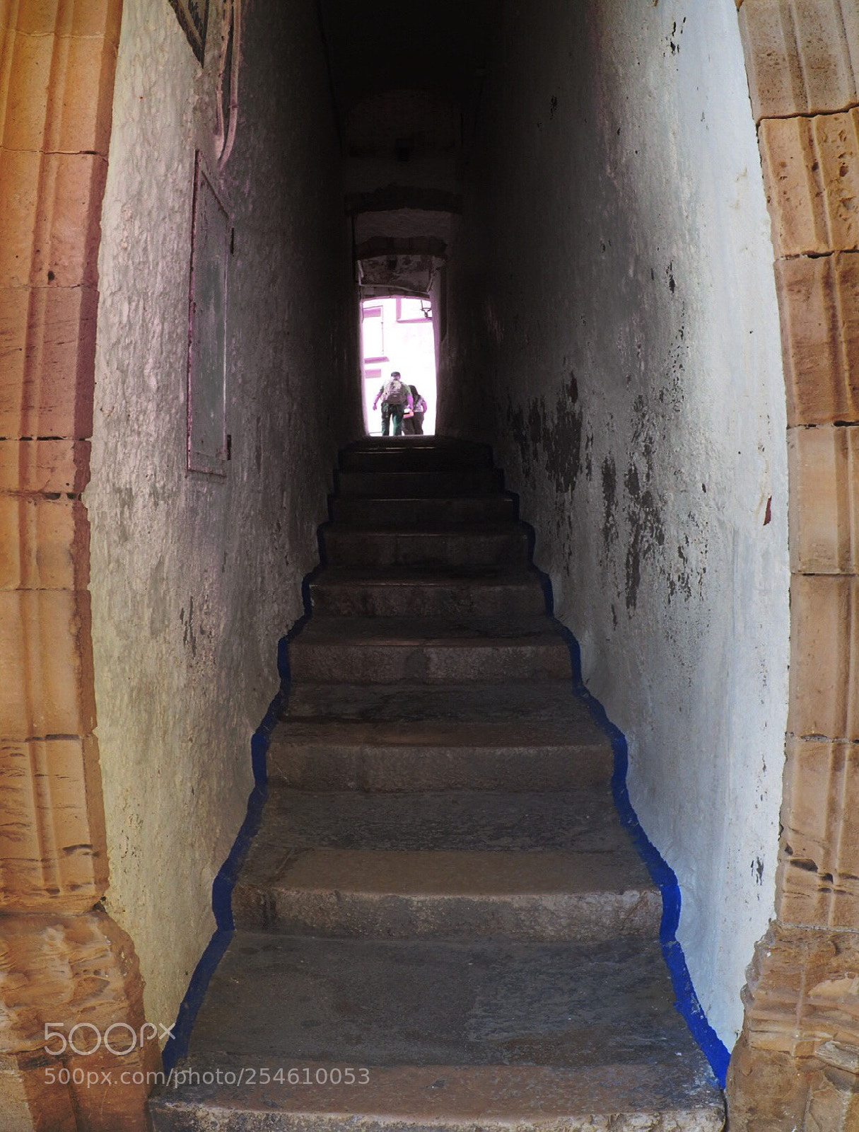 Olympus OM-D E-M10 II sample photo. Narrow stair photography
