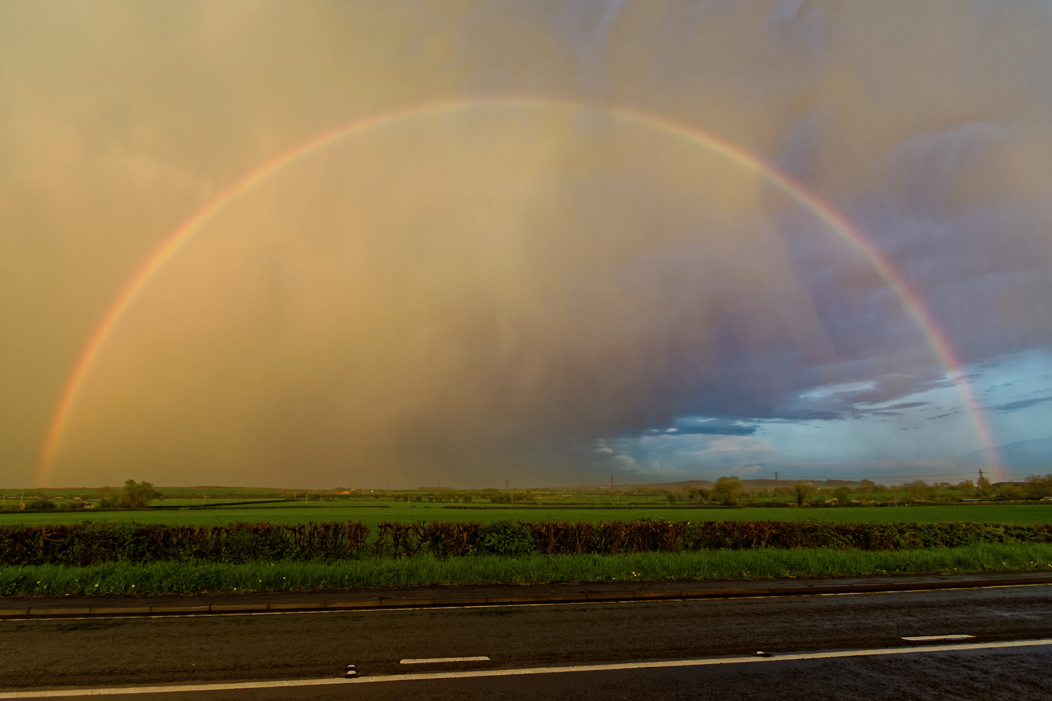 Sony SLT-A77 sample photo. Sunset rainbow photography