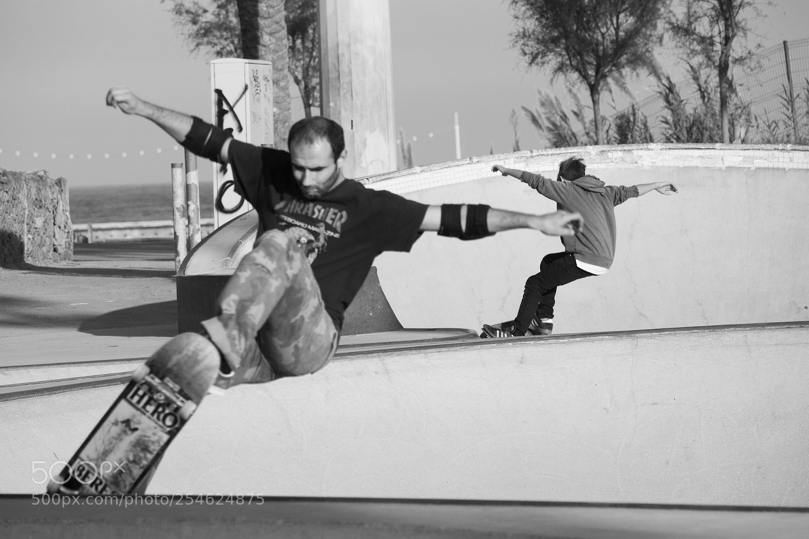 Canon EOS 70D sample photo. Marbella's skate park barcelona photography