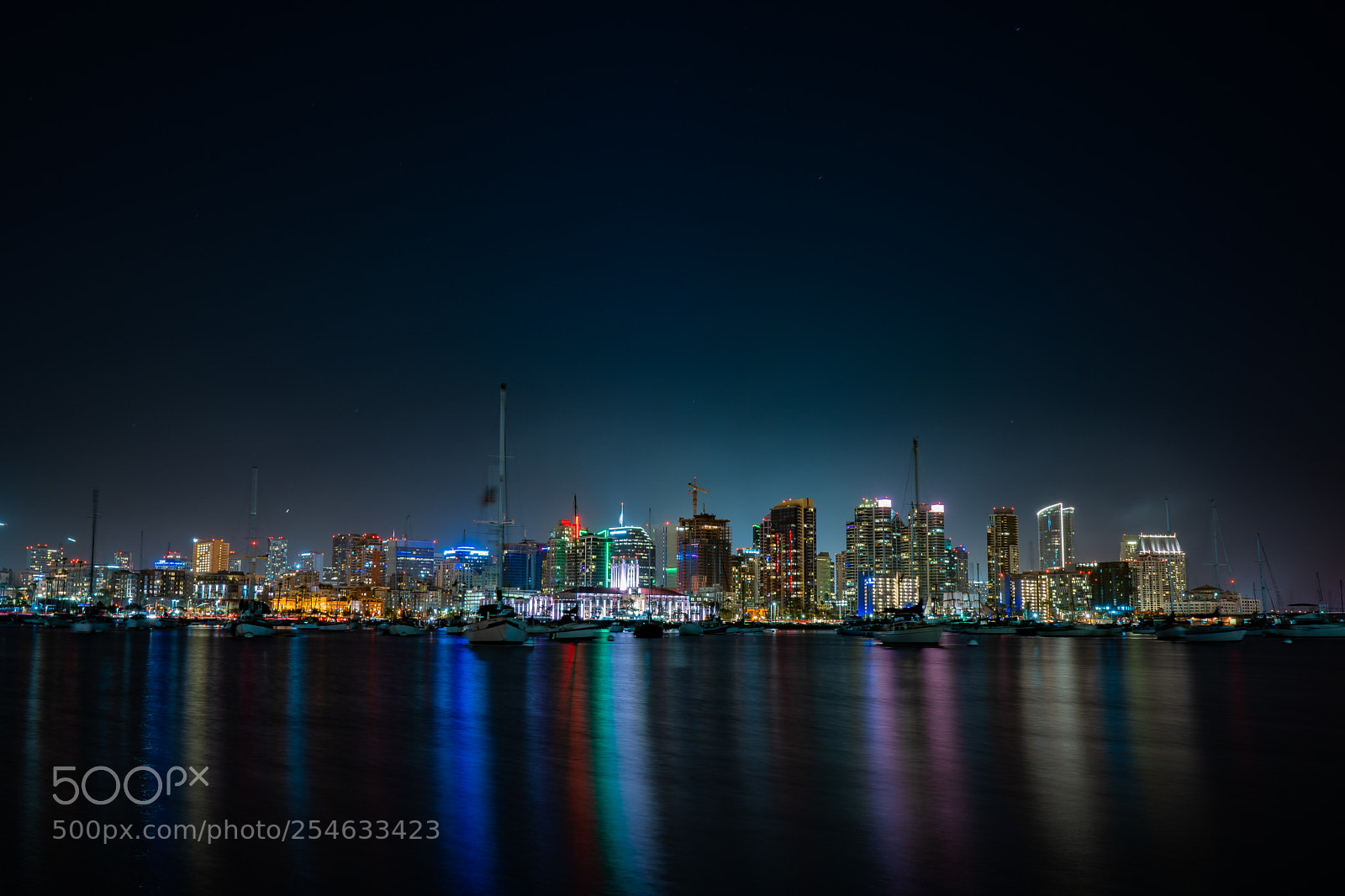 Sony a7 III sample photo. San diego night skyline photography