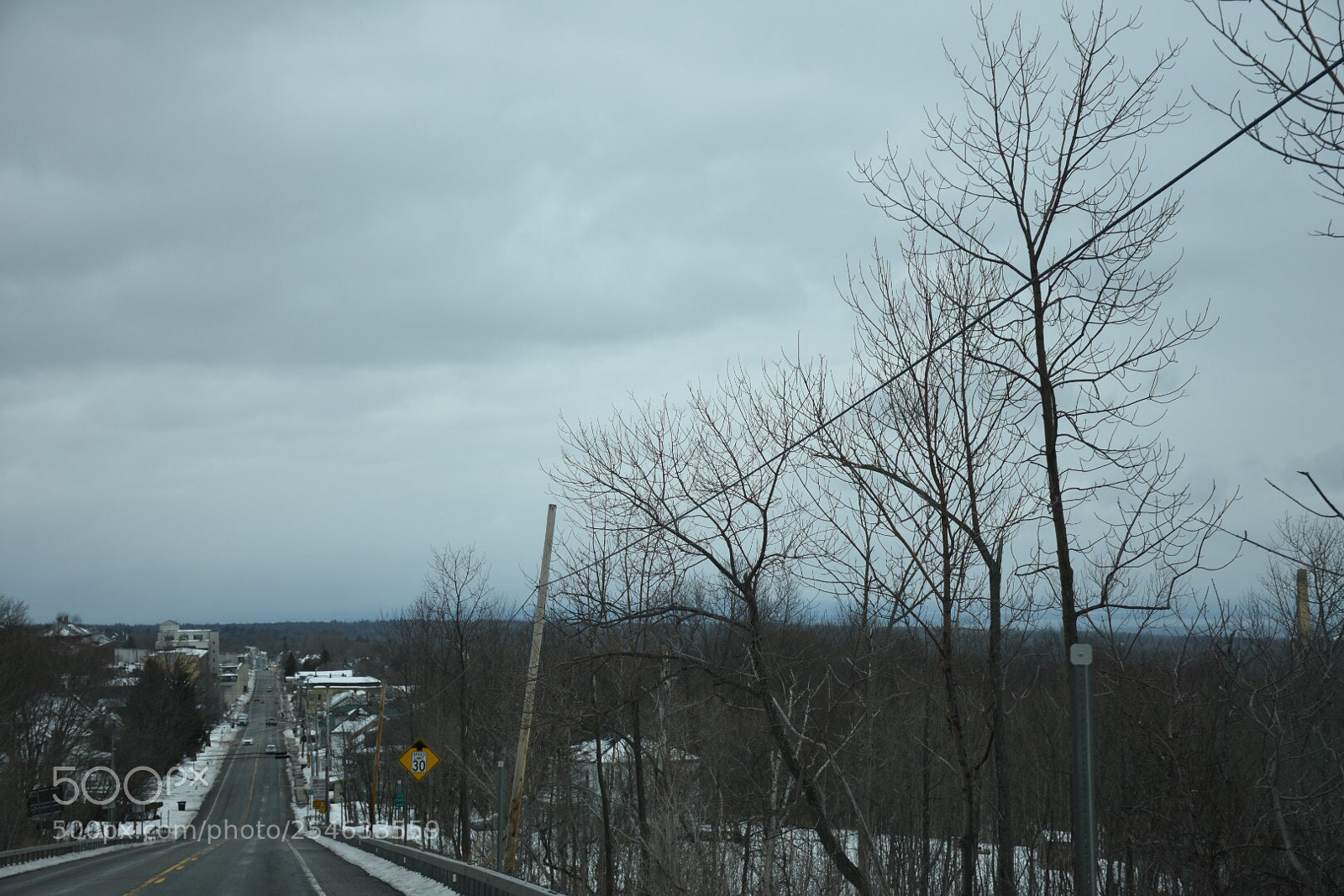 Nikon D7200 sample photo. Snowy road photography