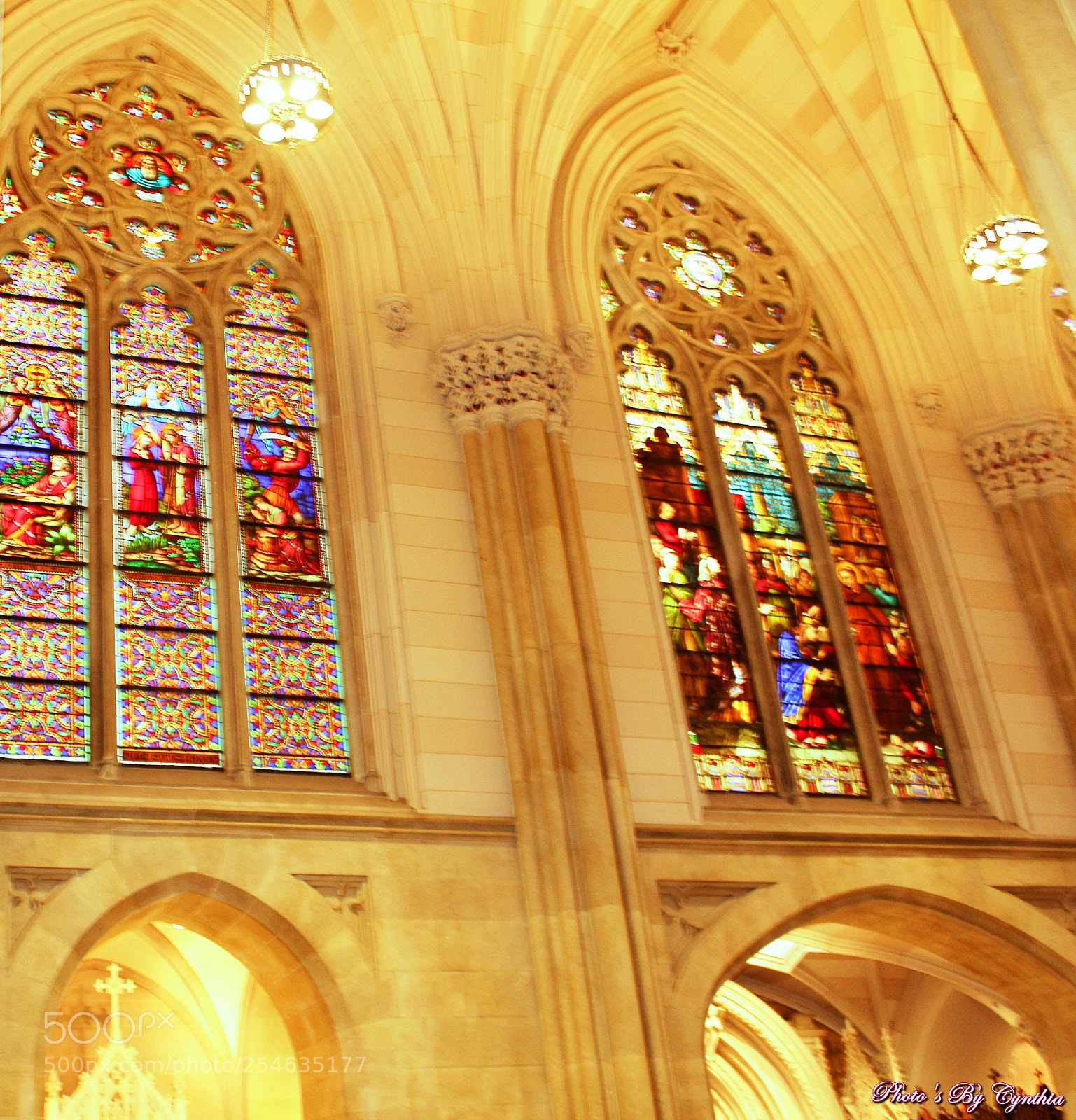Canon EOS 550D (EOS Rebel T2i / EOS Kiss X4) sample photo. St patricks cathedral glass photography